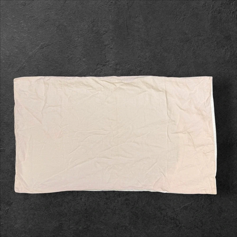 MM Linen Washed Linen King Cotton Duvet  Cover 1 Sham Blush Pink White